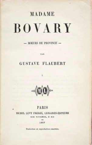 Madame Bovary, Gustave Flaubert
