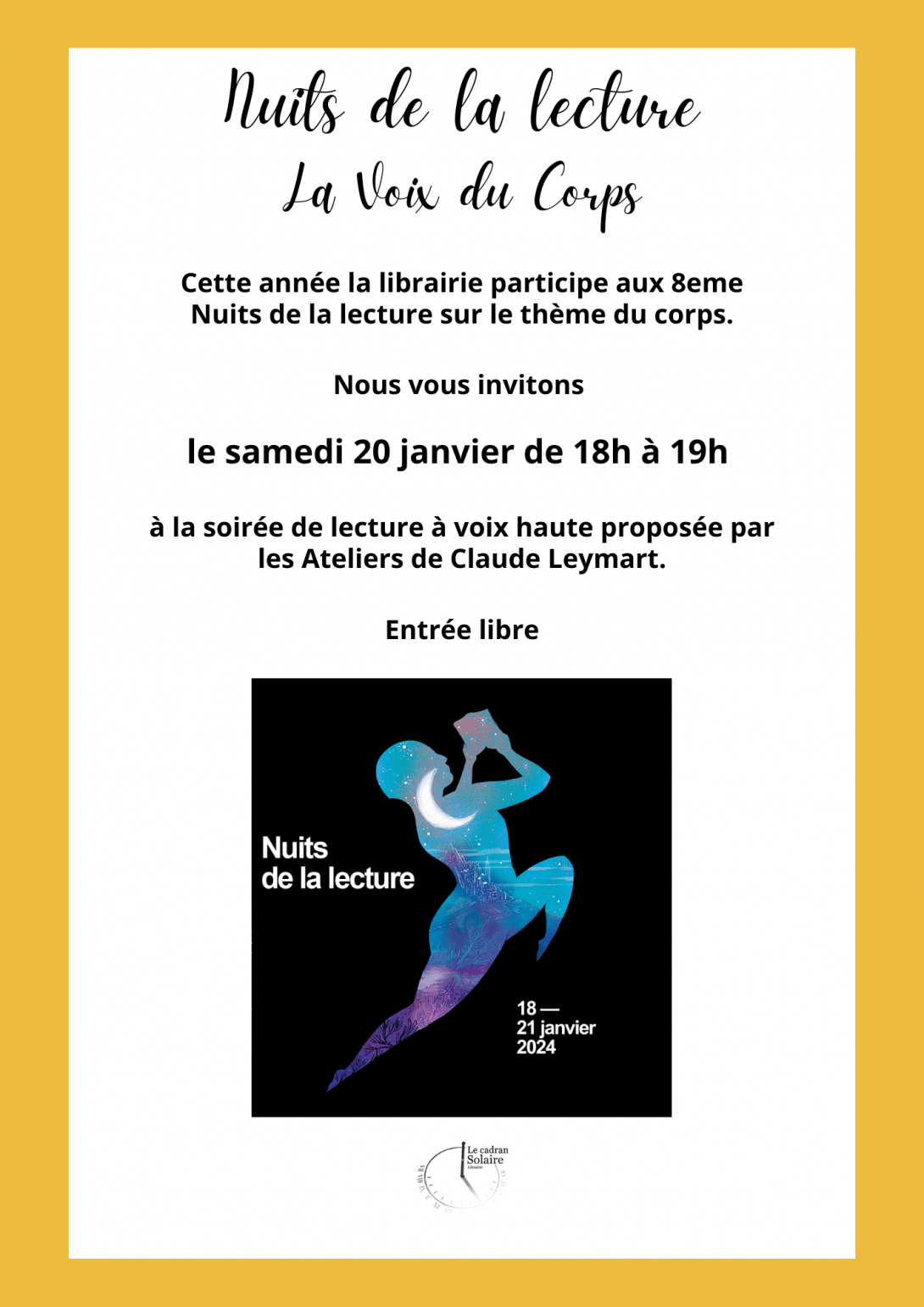 La voix du corps | Les Nuits de la lecture